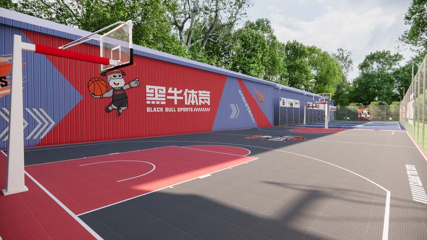 黑牛体育室外篮球场